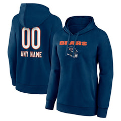 NFL Chicago Bears Women's Personalized Name & Number Team Wordmark Pullover Hoodie
