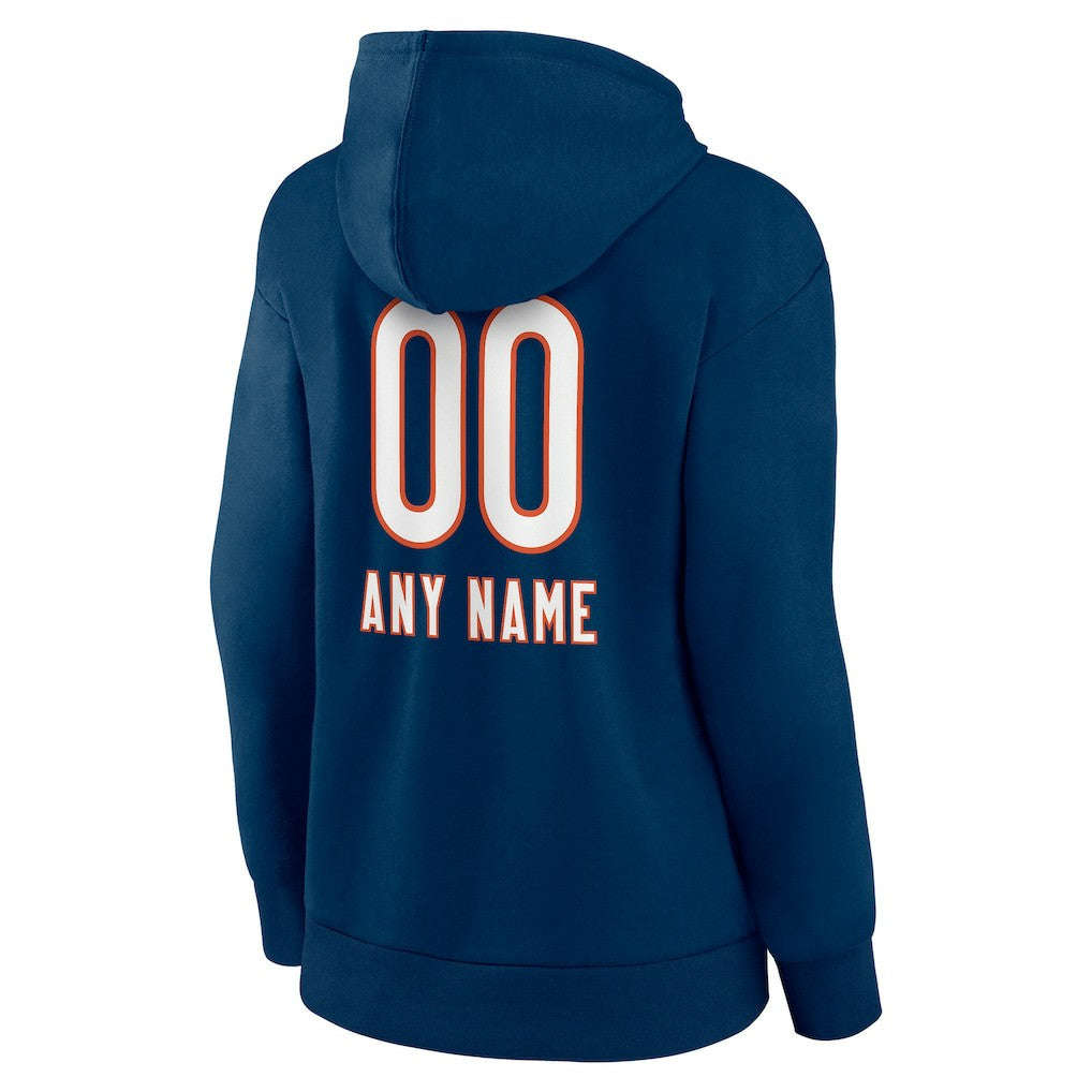 NFL Chicago Bears Women's Personalized Name & Number Team Wordmark Pullover Hoodie