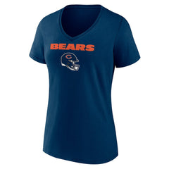 NFL Chicago Bears Women's Personalized Name & Number Team Wordmark V-Neck T-Shirt
