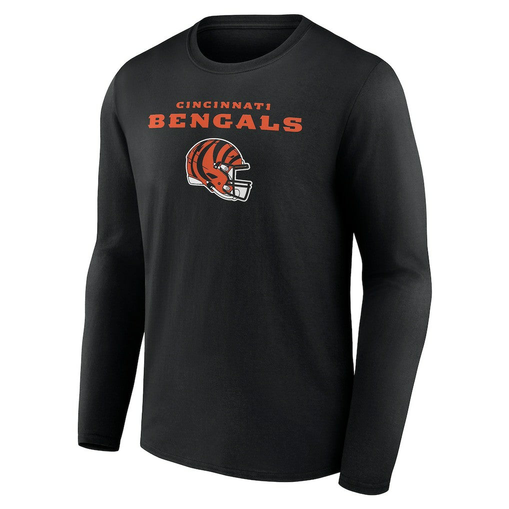 NFL Cincinnati Bengals Personalized Name & Number Team Wordmark Long Sleeve T-Shirt