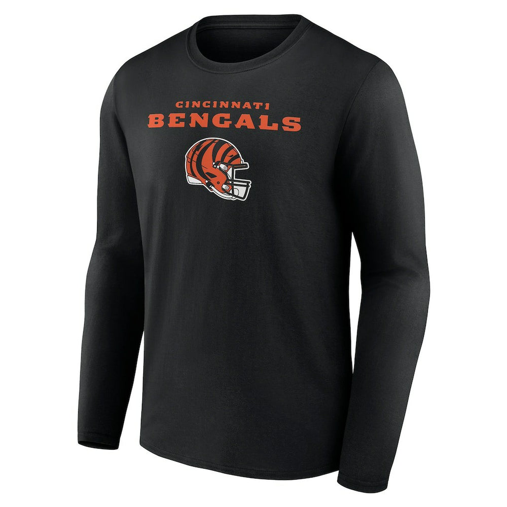 NFL Cincinnati Bengals Personalized Name & Number Team Wordmark Long Sleeve T-Shirt
