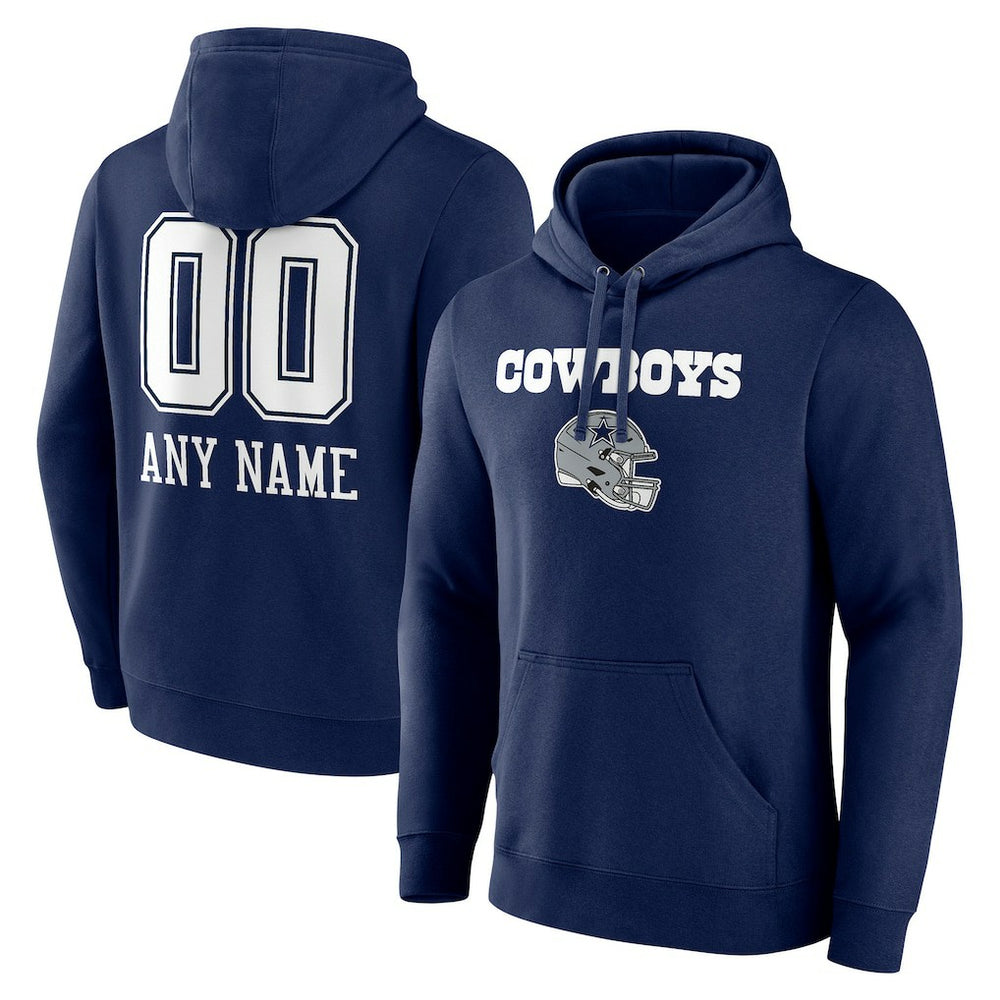 NFL Dallas Cowboys Personalized Name & Number Team Wordmark Pullover Hoodie