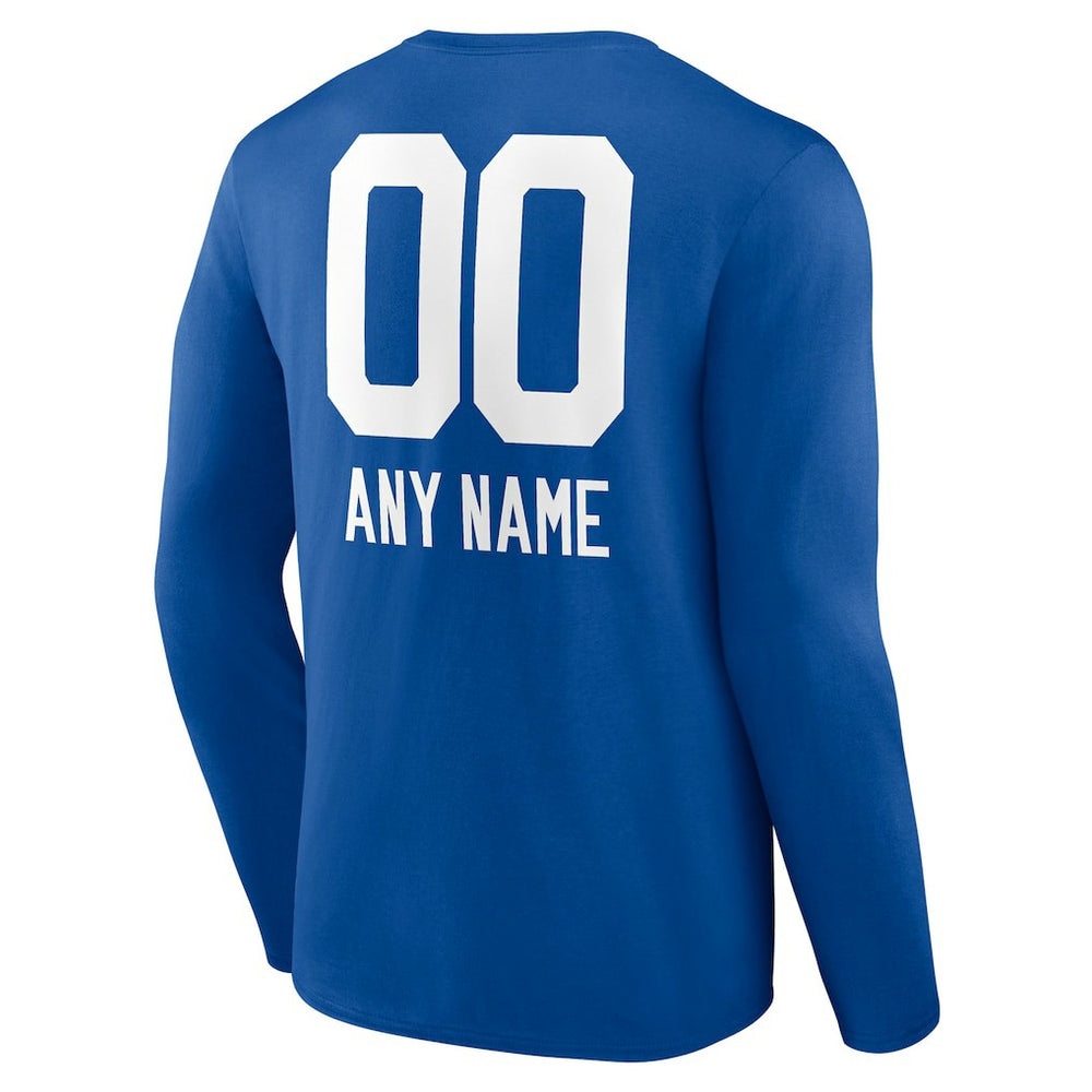 NFL Indianapolis Colts Personalized Name & Number Team Wordmark Long Sleeve T-Shirt