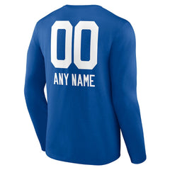 NFL Indianapolis Colts Personalized Name & Number Team Wordmark Long Sleeve T-Shirt