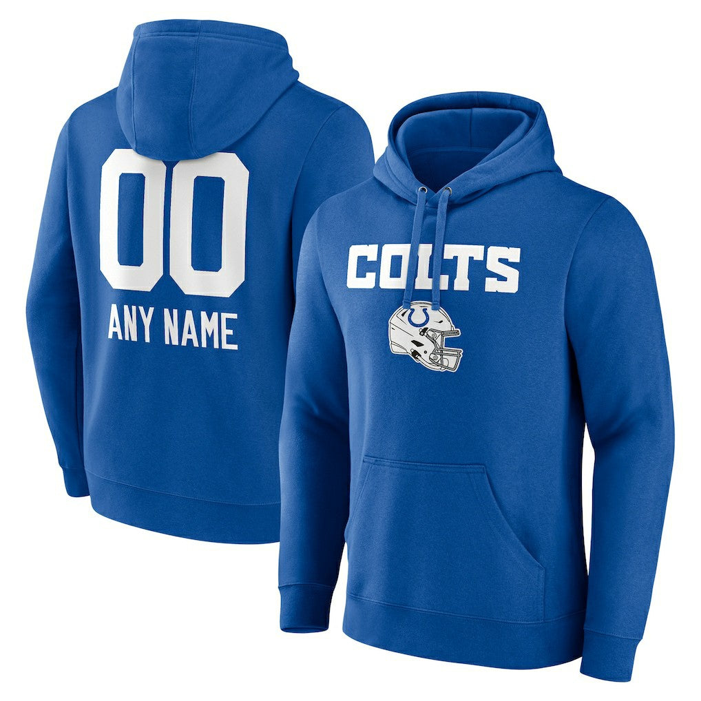 NFL Indianapolis Colts Personalized Name & Number Team Wordmark Pullover Hoodie