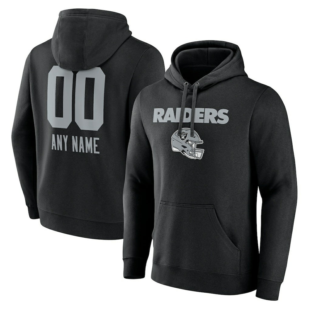 NFL Las Vegas Raiders Personalized Name & Number Team Wordmark Pullover Hoodie