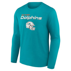 NFL Miami Dolphins Personalized Name & Number Team Wordmark Long Sleeve T-Shirt