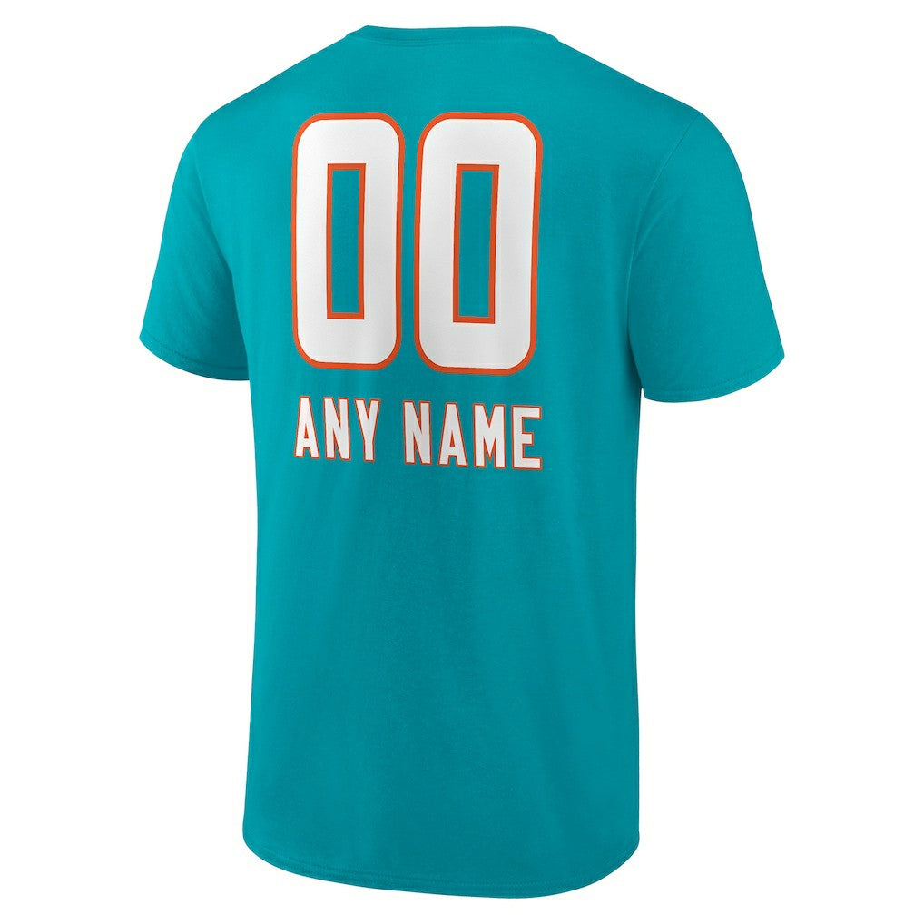 NFL Miami Dolphins Personalized Name & Number Team Wordmark T-Shirt