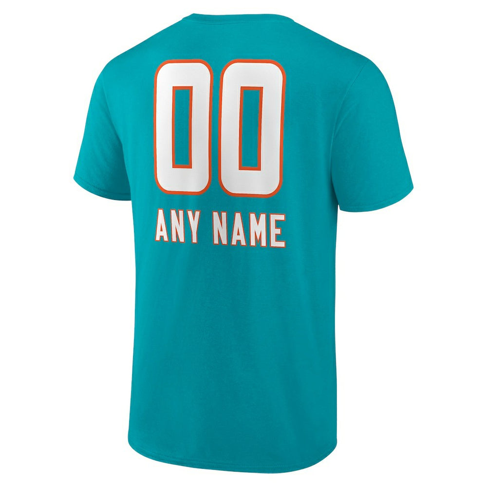 NFL Miami Dolphins Personalized Name & Number Team Wordmark T-Shirt