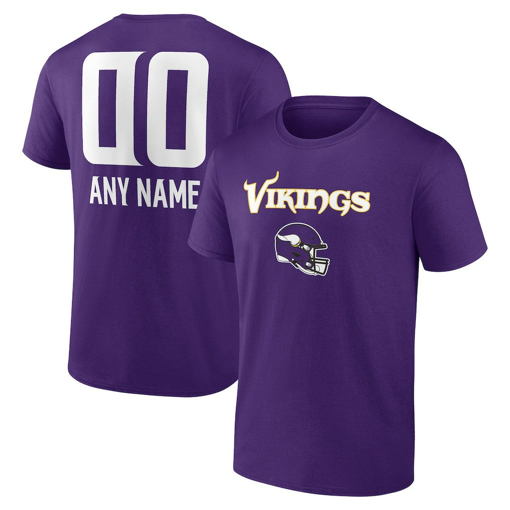 NFL Minnesota Vikings Personalized Name & Number Team Wordmark T-Shirt