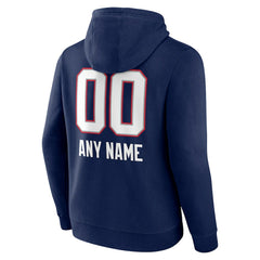 NFL New England Patriots Personalized Name & Number Team Wordmark Pullover Hoodie