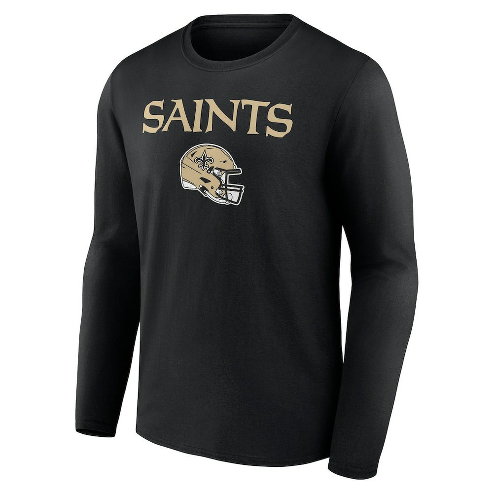 NFL New Orleans Saints Personalized Name & Number Team Wordmark Long Sleeve T-Shirt