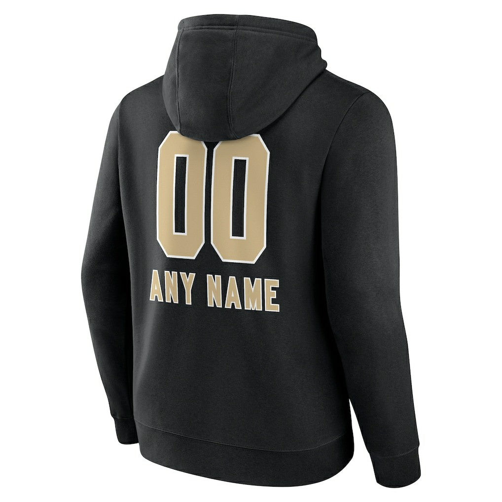 NFL New Orleans Saints Personalized Name & Number Team Wordmark Pullover Hoodie