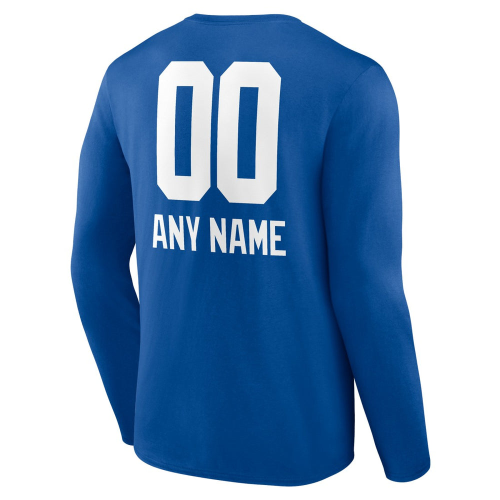 NFL New York Giants Personalized Name & Number Team Wordmark Long Sleeve T-Shirt