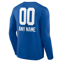 NFL New York Giants Personalized Name & Number Team Wordmark Long Sleeve T-Shirt