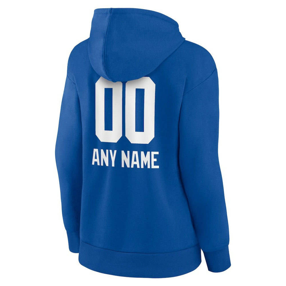 NFL New York Giants Women's Personalized Name & Number Team Wordmark Pullover Hoodie
