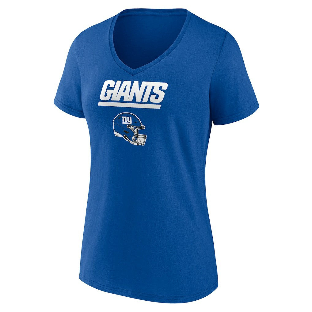 NFL New York Giants Women's Personalized Name & Number Team Wordmark V-Neck T-Shirt