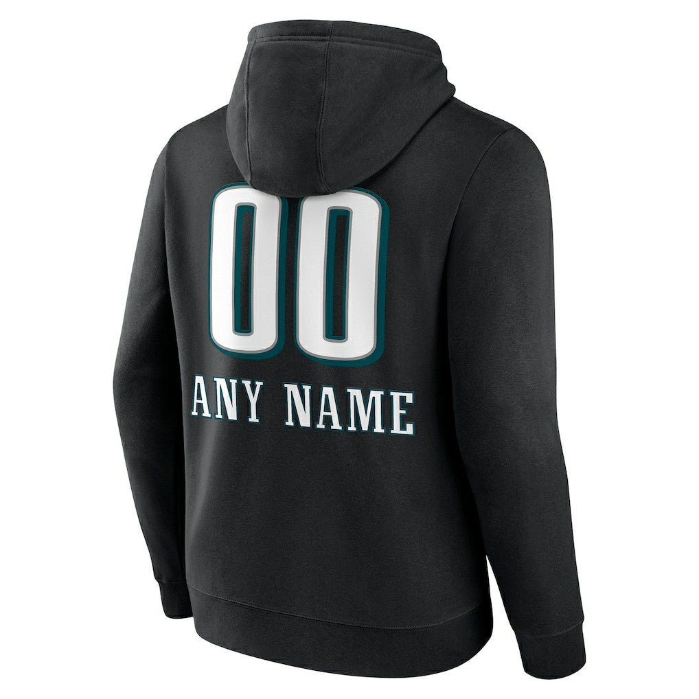 NFL Philadelphia Eagles Personalized Name & Number Team Wordmark Pullover Hoodie