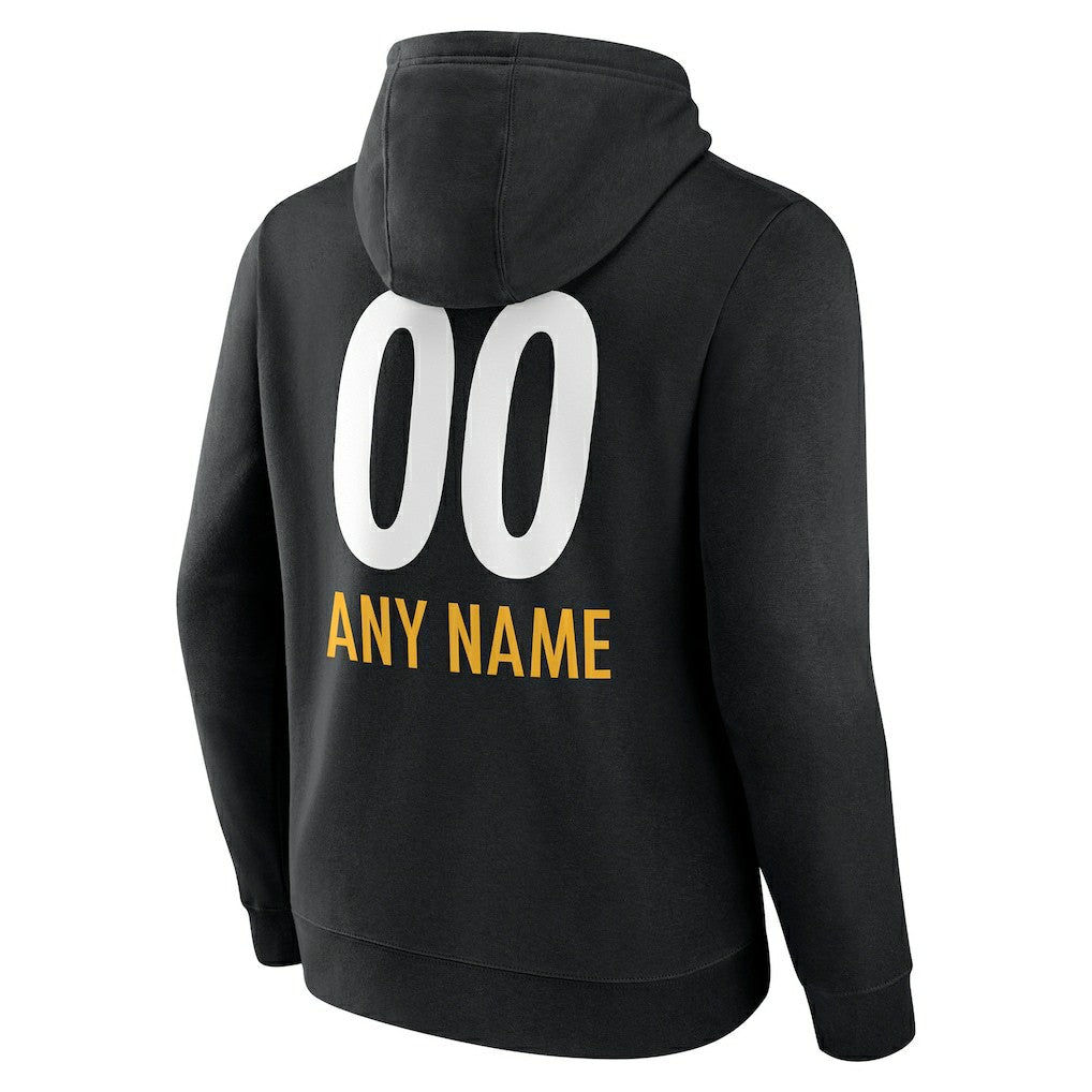 NFL Pittsburgh Steelers Personalized Name & Number Team Wordmark Pullover Hoodie
