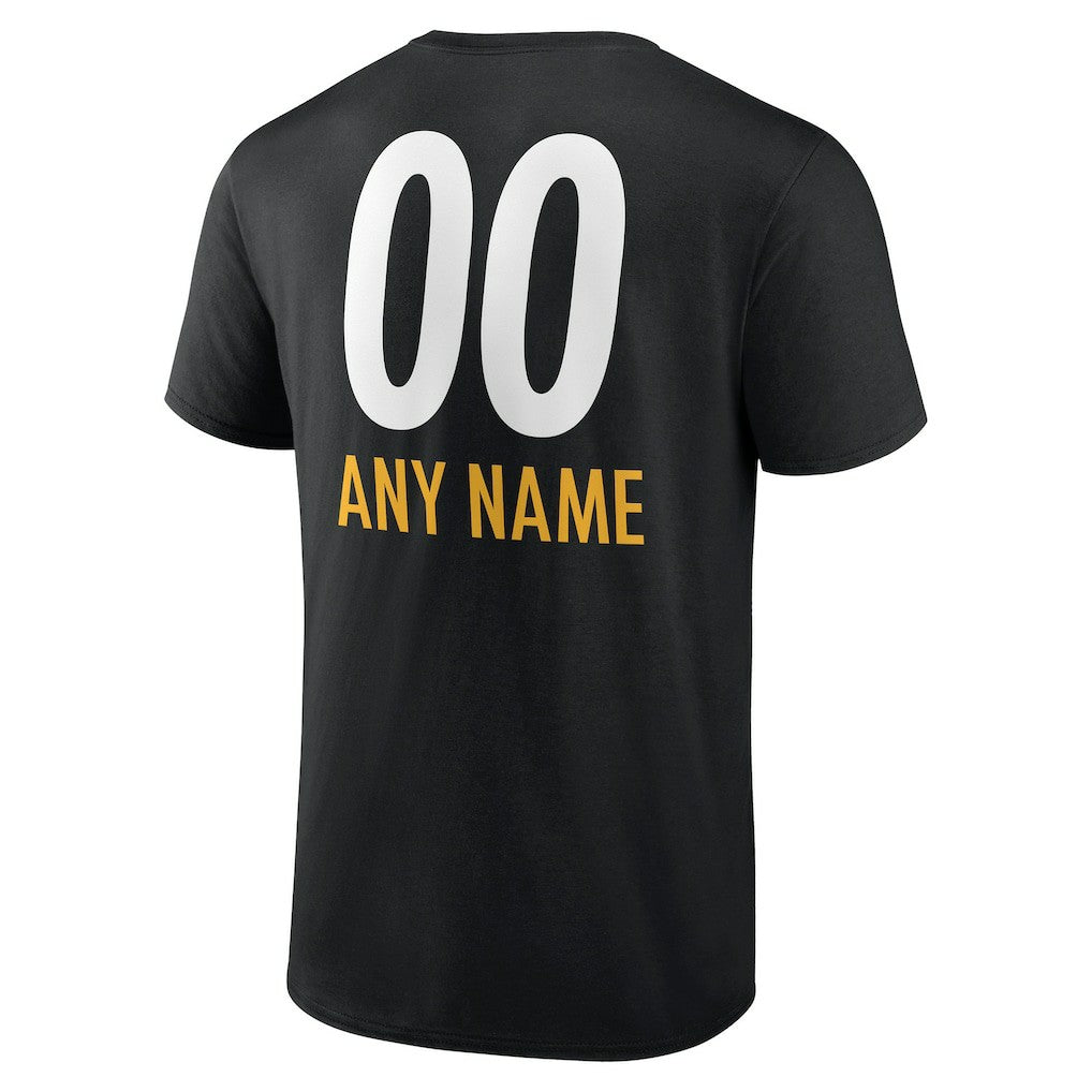 NFL Pittsburgh Steelers Personalized Name & Number Team Wordmark T-Shirt