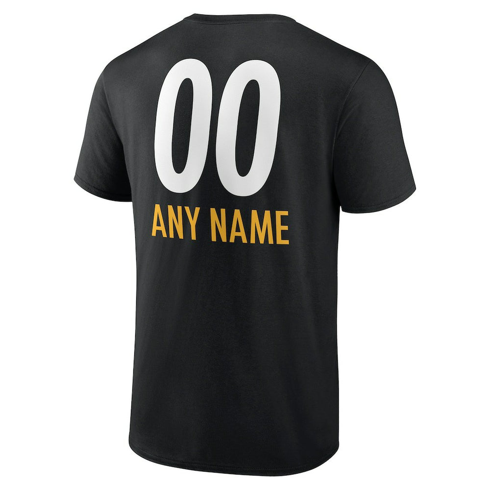 NFL Pittsburgh Steelers Personalized Name & Number Team Wordmark T-Shirt