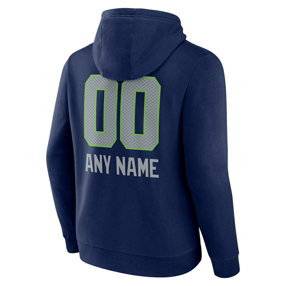 NFL Seattle Seahawks Personalized Name & Number Team Wordmark Pullover Hoodie