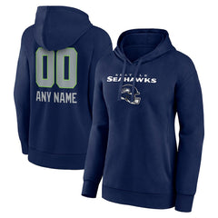 NFL Seattle Seahawks Women's Personalized Name & Number Team Wordmark Pullover Hoodie