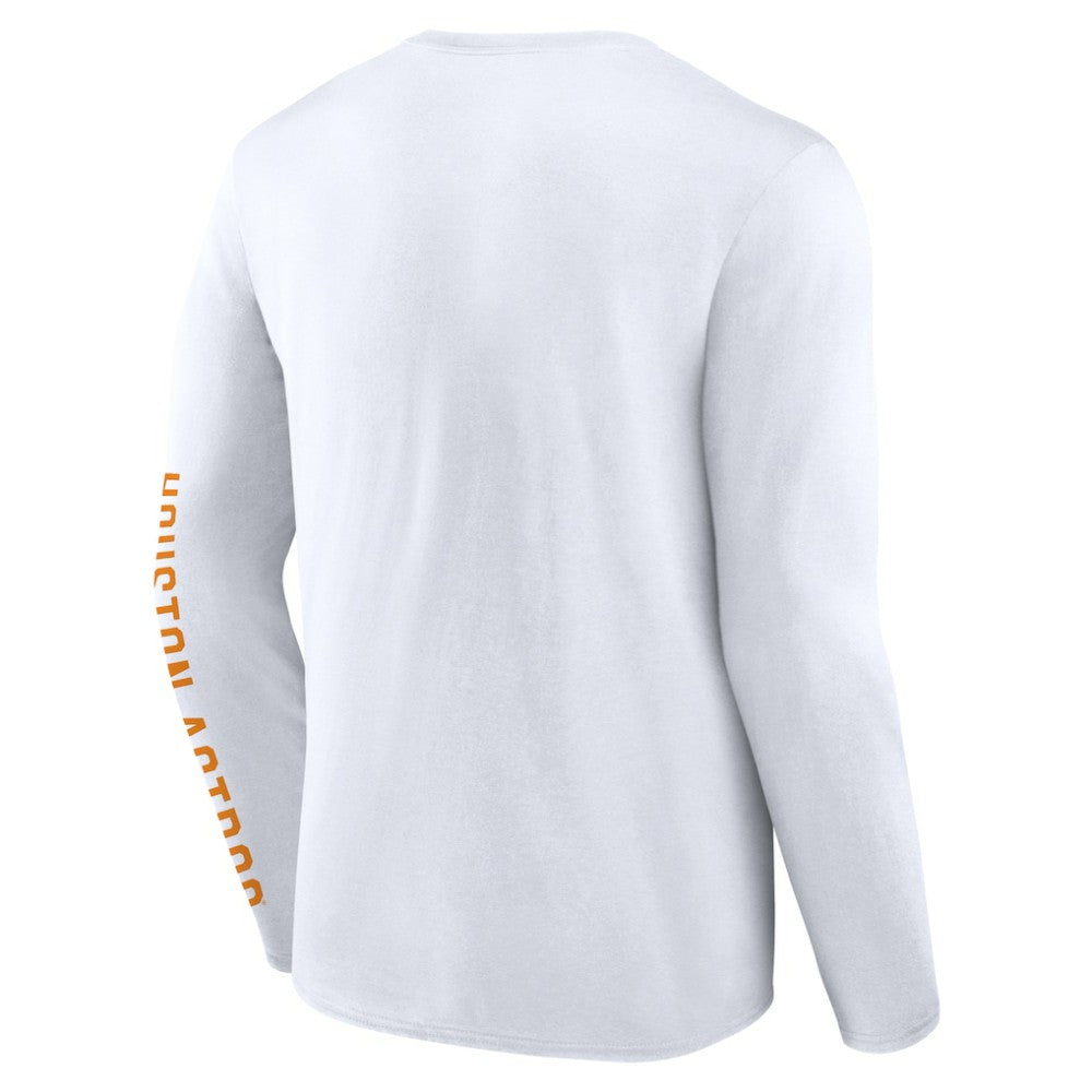 Houston Astros Press Box Long Sleeve T-Shirt - White