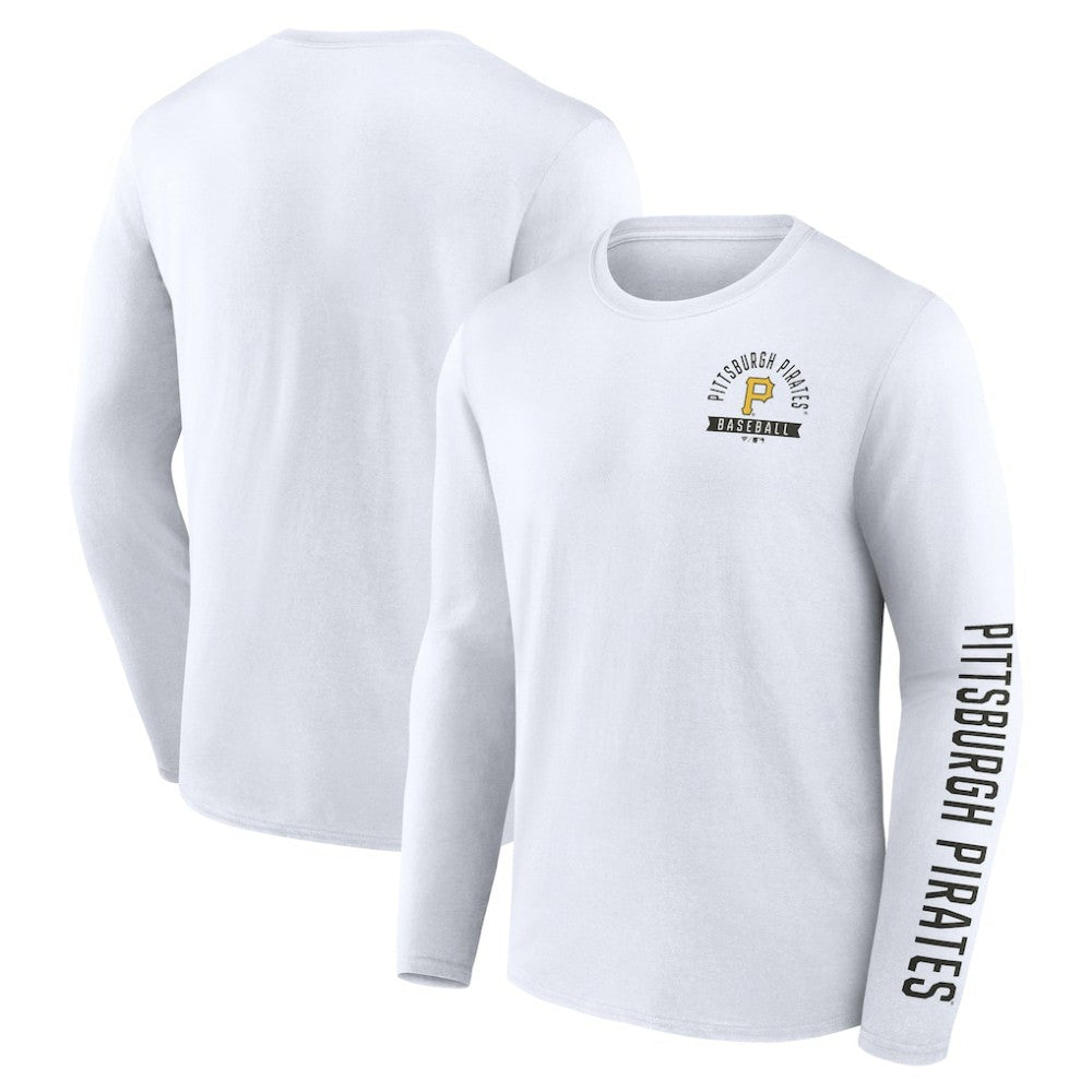 Pittsburgh Pirates Press Box Long Sleeve T-Shirt - White