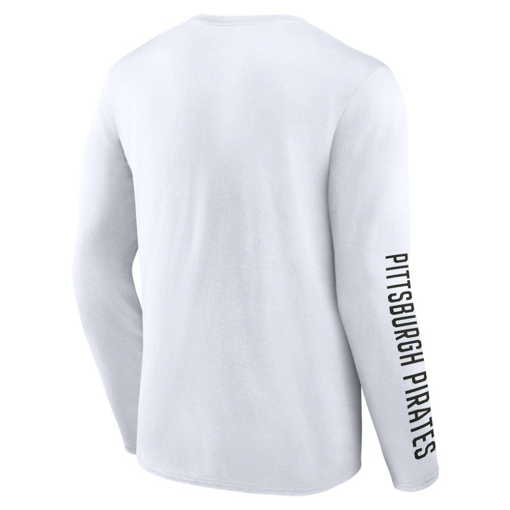 Pittsburgh Pirates Press Box Long Sleeve T-Shirt - White