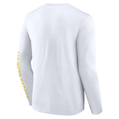 San Diego Padres Press Box Long Sleeve T-Shirt - White