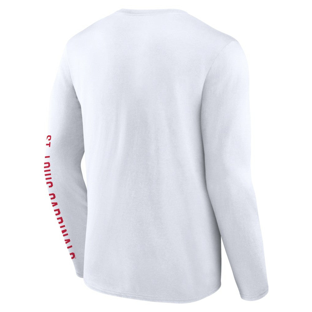 St. Louis Cardinals Press Box Long Sleeve T-Shirt - White