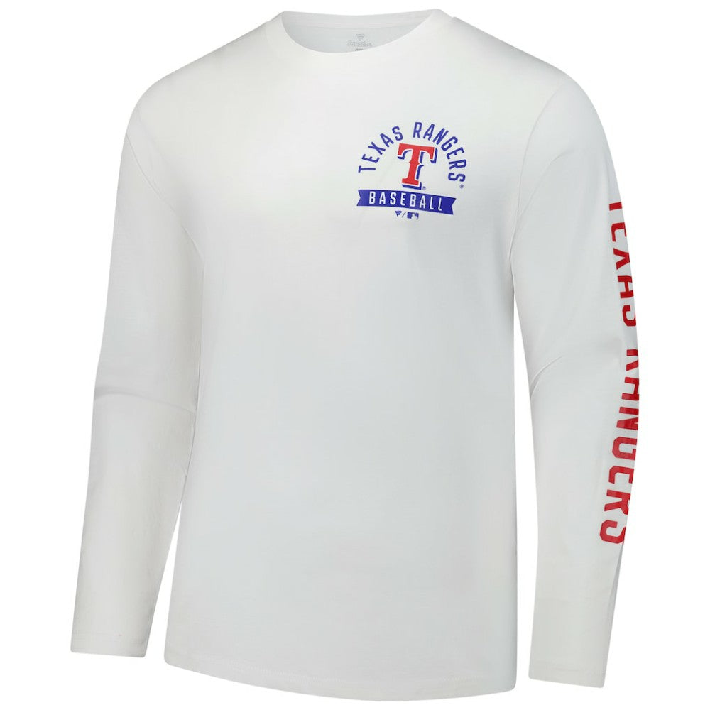 Texas Rangers Press Box Long Sleeve T-Shirt - White