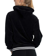 Los Angeles Lakers Lusso Women's Nellie Oversized Velour Pullover Hoodie - Black for sale