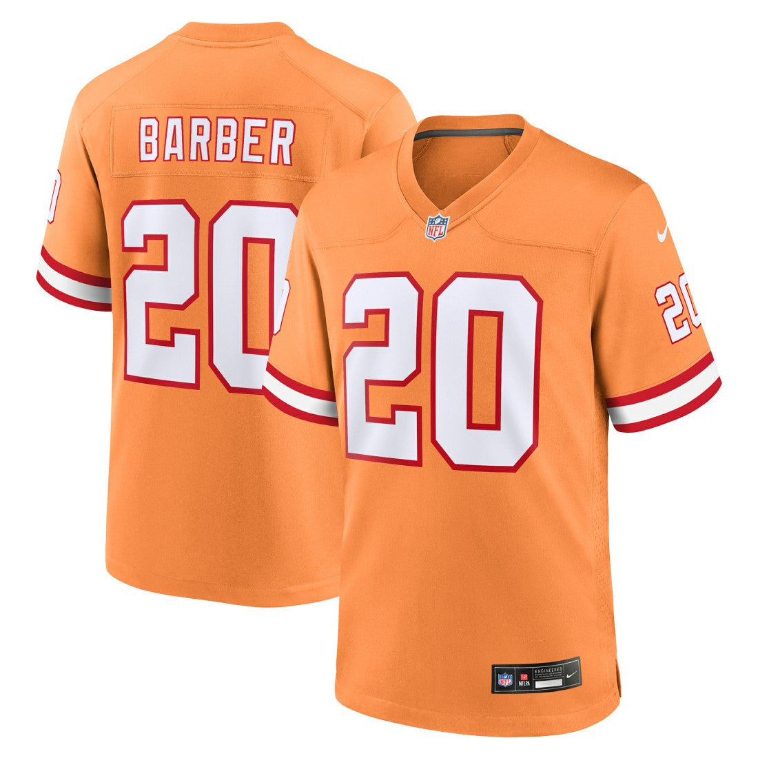 NFL Tampa Bay Buccaneers Ronde Barber  Retired Player Alternate Game Jersey