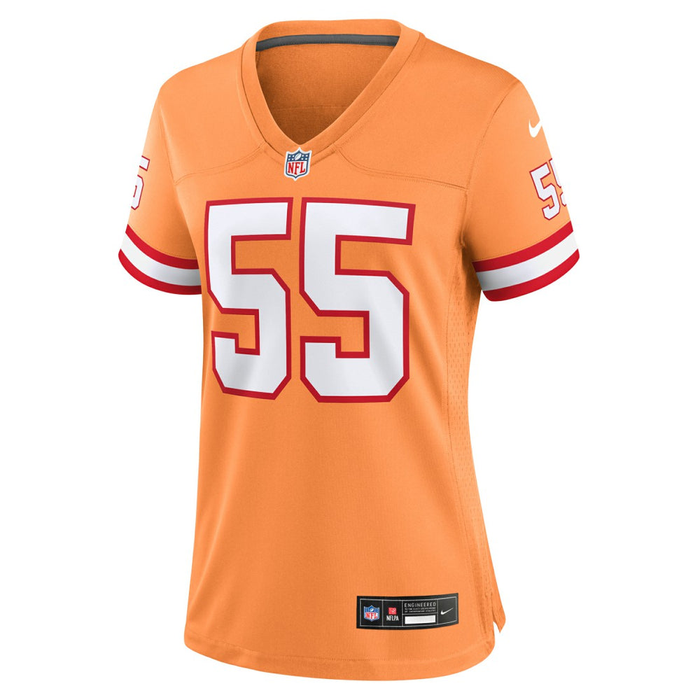 NFL Tampa Bay Buccaneers Derrick Brooks  Women's Throwback Game Jersey