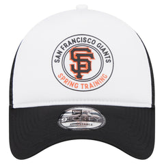 San Francisco Giants Spring Training Circle Foam A-Frame 9FORTY Trucker Adjustable Hat - White/Black | New Era
