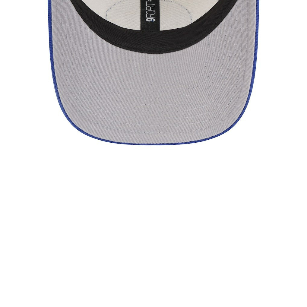 Golden State Warriors Throwback Patch Trucker 9FORTY Adjustable Hat sale - Khaki/Royal | New Era outlet