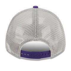 Los Angeles Lakers Throwback Patch Trucker 9FORTY Adjustable Hat - Khaki/Purple | New Era sale