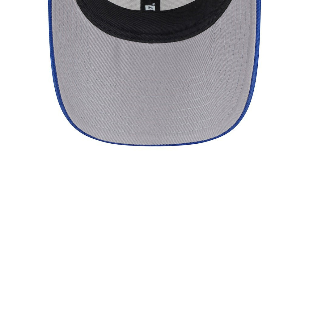 Philadelphia 76ers Throwback Patch Trucker 9FORTY Adjustable Hat - Khaki/Royal | New Era online