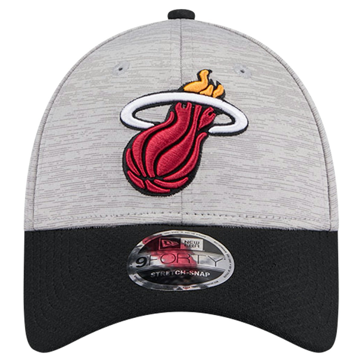 Miami Heat Active Digi-Tech Two-Tone 9FORTY Adjustable Hat - Heather Gray/Black | New Era for sale