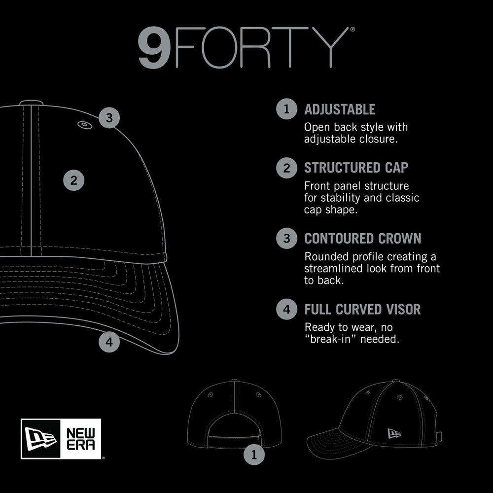 Miami Heat Active Digi-Tech Two-Tone 9FORTY Adjustable Hat - Heather Gray/Black | New Era for sale