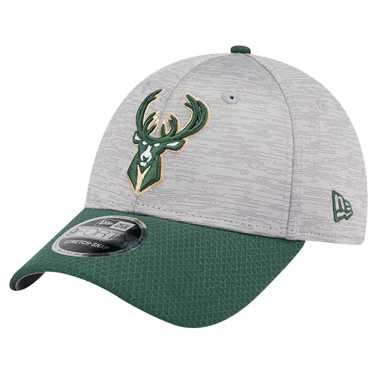 Milwaukee Bucks Active Digi-Tech Two-Tone 9FORTY Adjustable Hat - Heather Gray/Hunter Green | New Era cheap