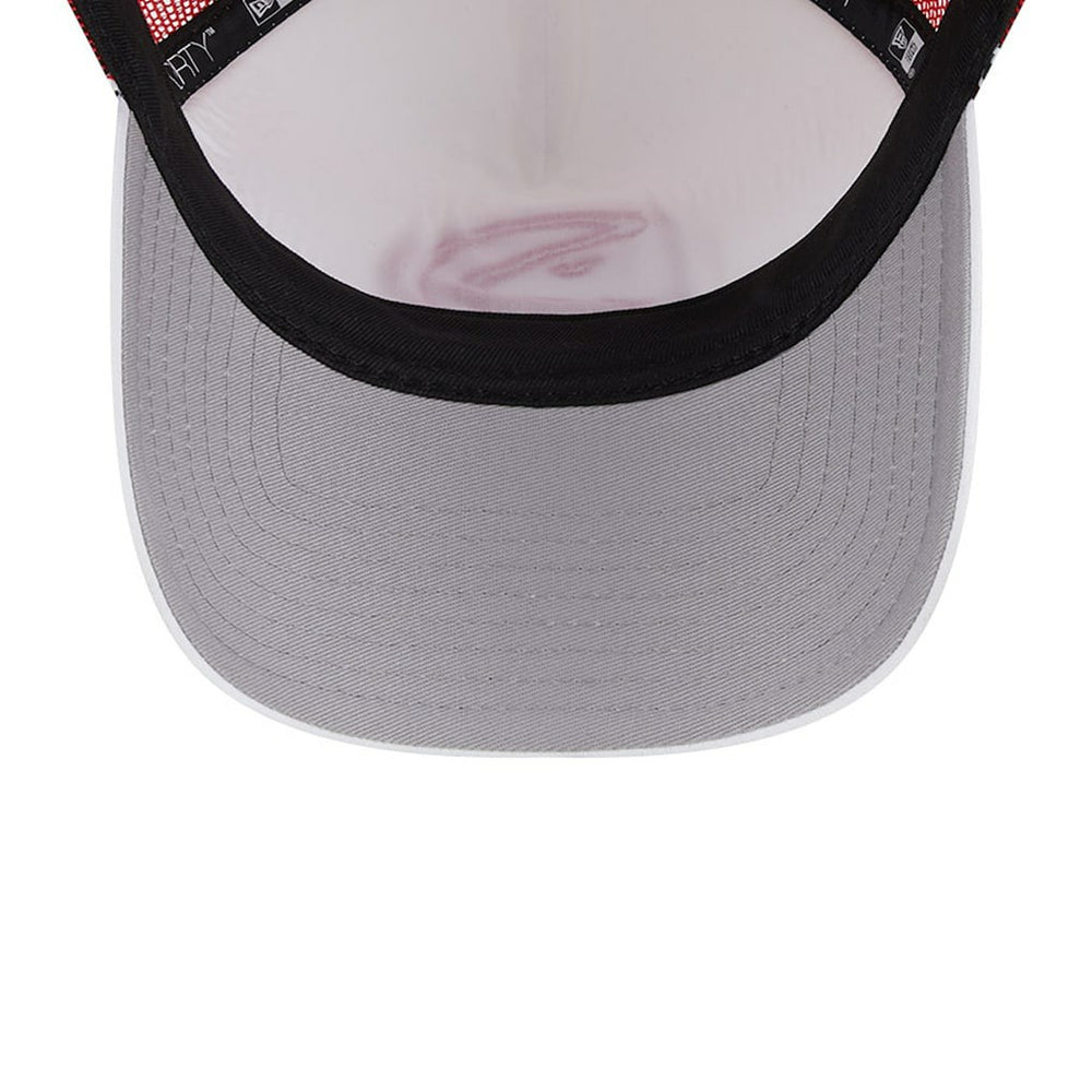 Atlanta Hawks Court Sport Foam A-Frame 9FORTY Adjustable Trucker Hat - White/Red | New Era for sale