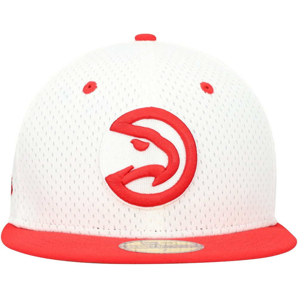 Atlanta Hawks Throwback 2Tone 59FIFTY Fitted Hat - White/Red | New Era cheap