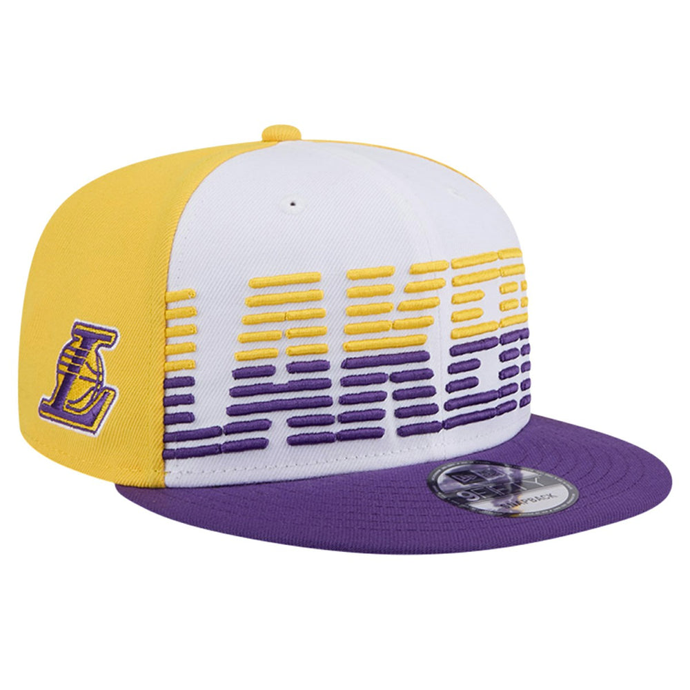 Los Angeles Lakers Throwback Gradient Tech Font 9FIFTY Snapback Hat - White/Purple | New Era outlet