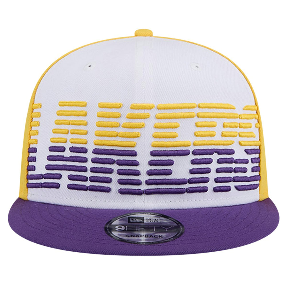 Los Angeles Lakers Throwback Gradient Tech Font 9FIFTY Snapback Hat - White/Purple | New Era outlet