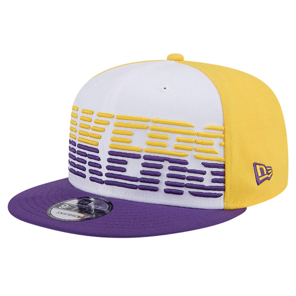 Los Angeles Lakers Throwback Gradient Tech Font 9FIFTY Snapback Hat - White/Purple | New Era outlet