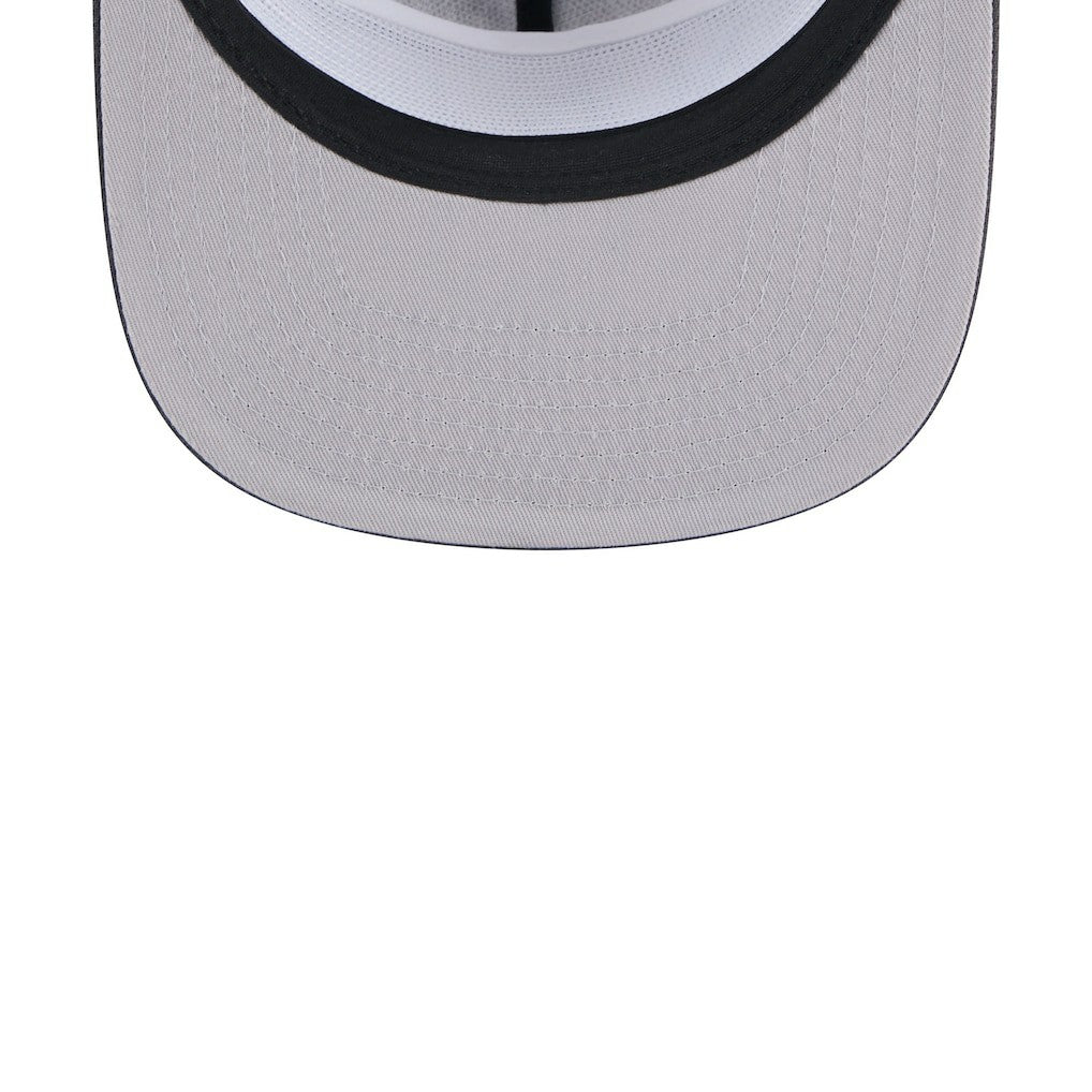 Brooklyn Nets Throwback Team Arch Golfer Snapback Hat - Black/Charcoal | New Era shop