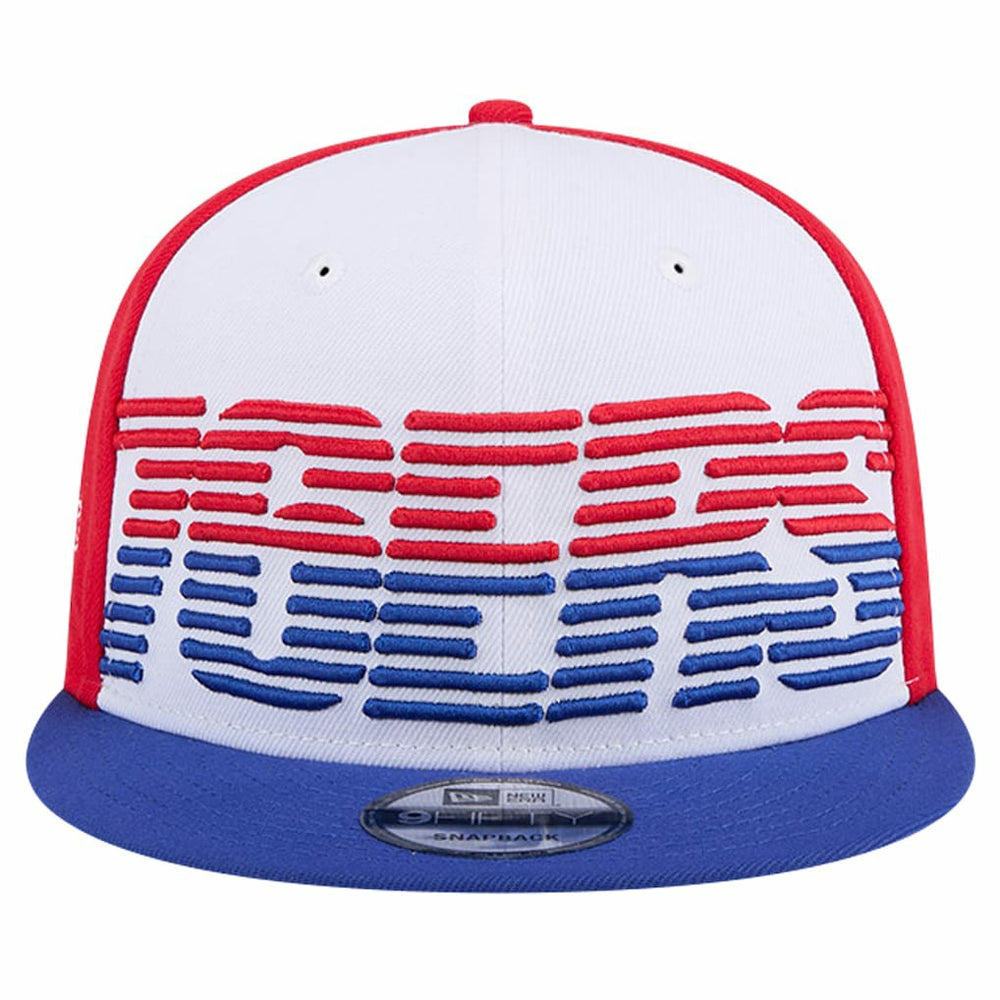 Philadelphia 76ers Throwback Gradient Tech Font 9FIFTY Snapback Hat - White/Royal | New Era cheap